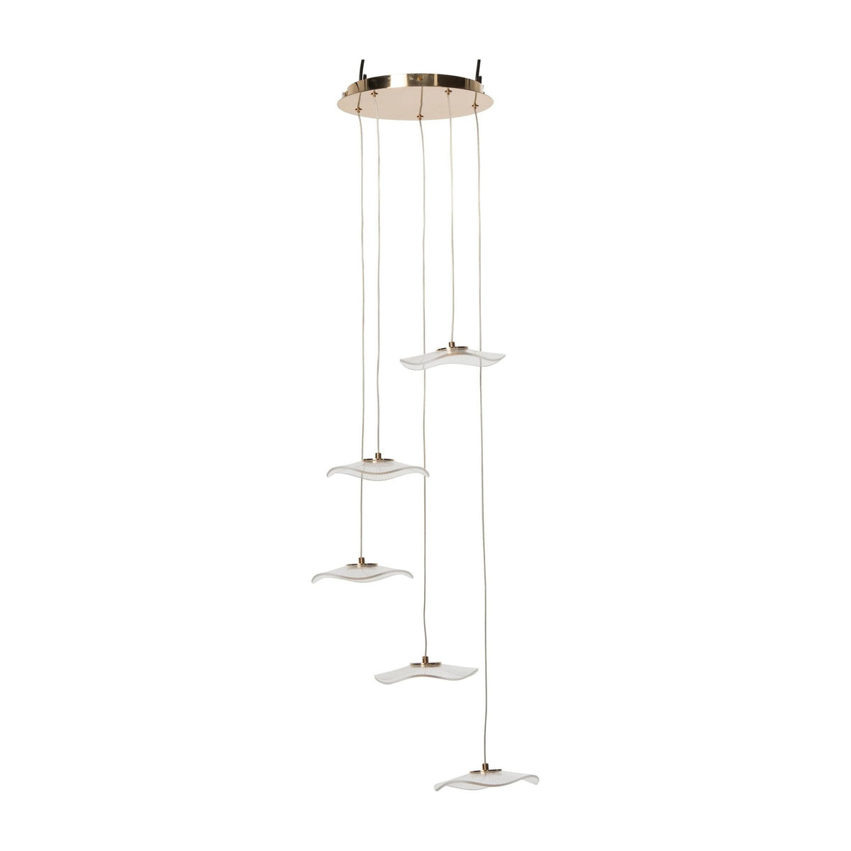 Lampa wisząca Kwiat Akryl Złota Duża J-Line