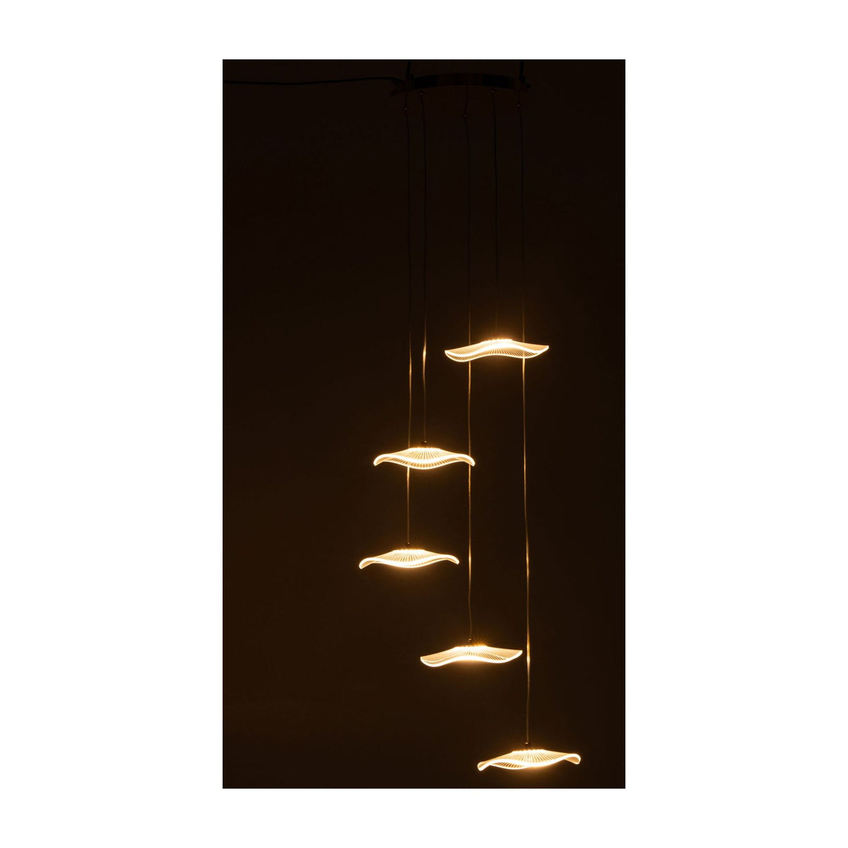 Lampa wisząca Kwiat Akryl Złota Duża J-Line