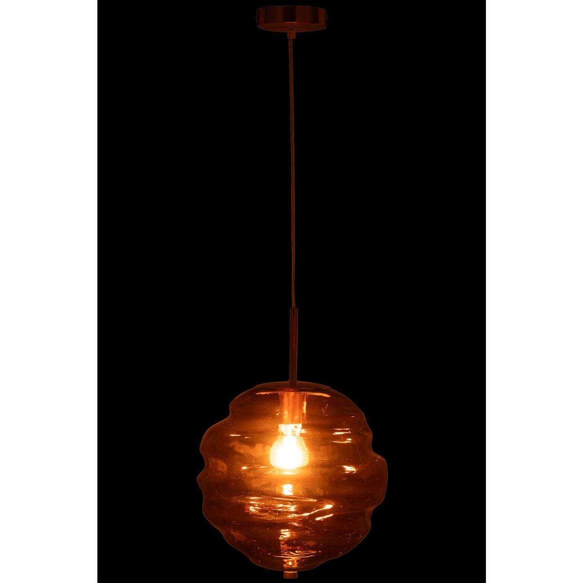 Lampa wisząca Szklana Brązowa