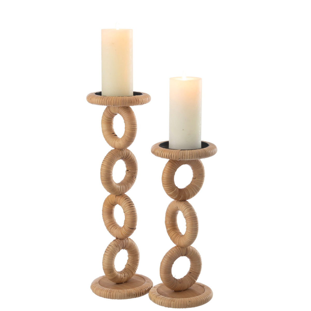 Świecznik Ring MDF Naturalny Large J-Line