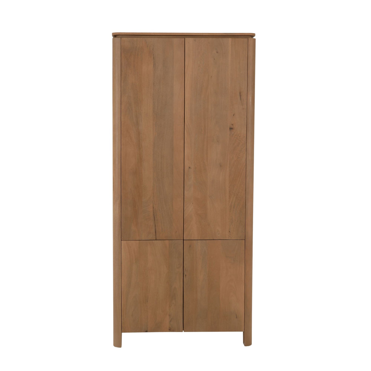 Kabinet Dallas van Starfurn in naturel mangohout, 90 cm breed en 200 cm hoog