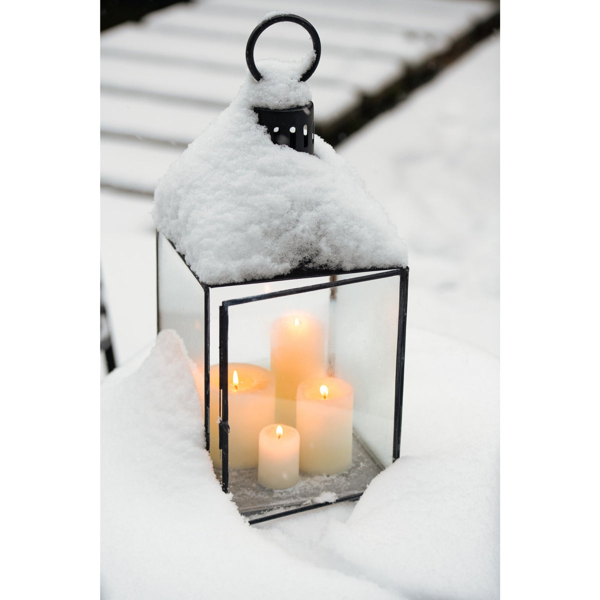 Lampa Hagrid Szkło/Żelazo Czarna L36cm x W36cm x H85cm J-Line