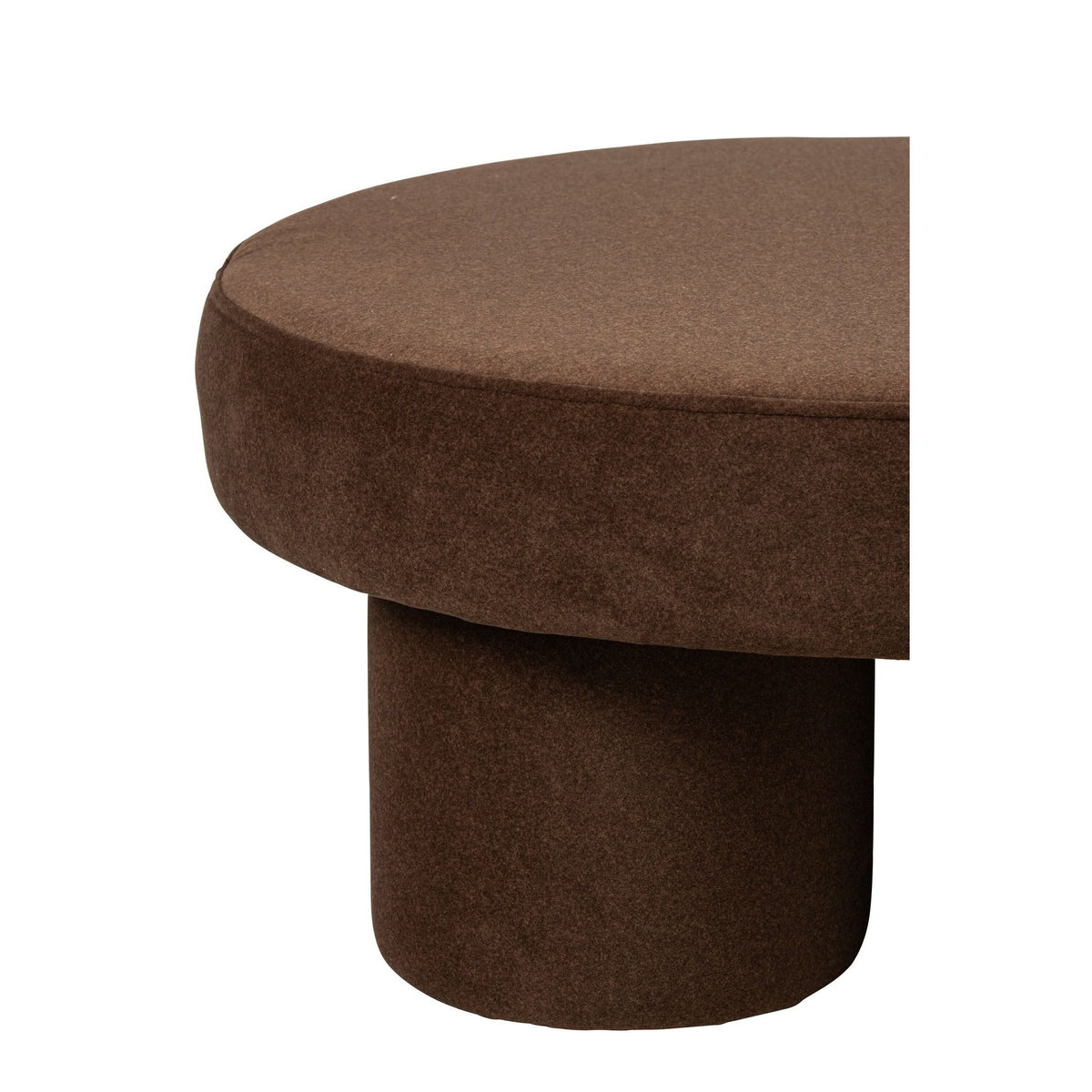 Pufa na nóżkach sklejka/tkanina taupe Large J-Line