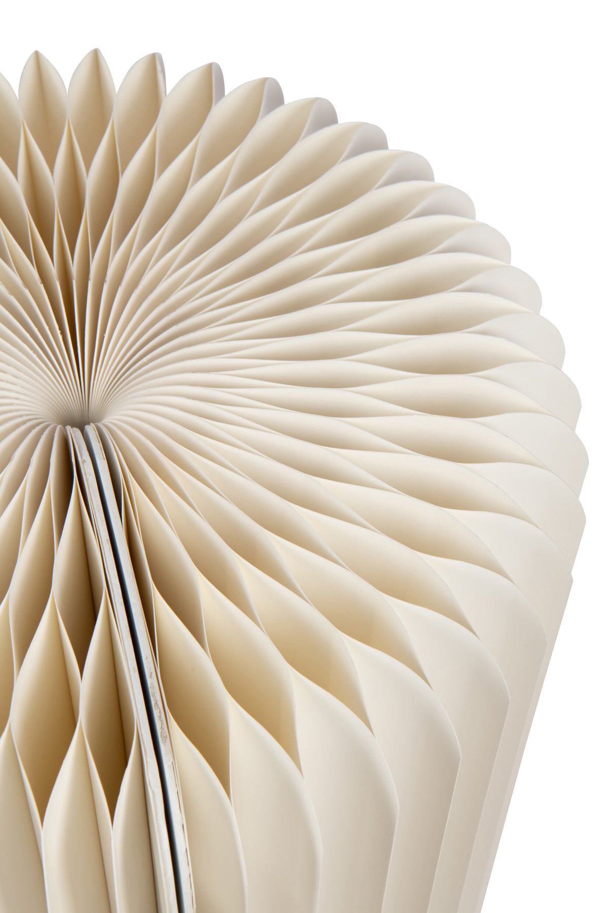 Poef Vouwbaar Papier Gebroken Wit Dia 36cmxh42cm J-Line - Poef - J-Line - livinglovely.nl