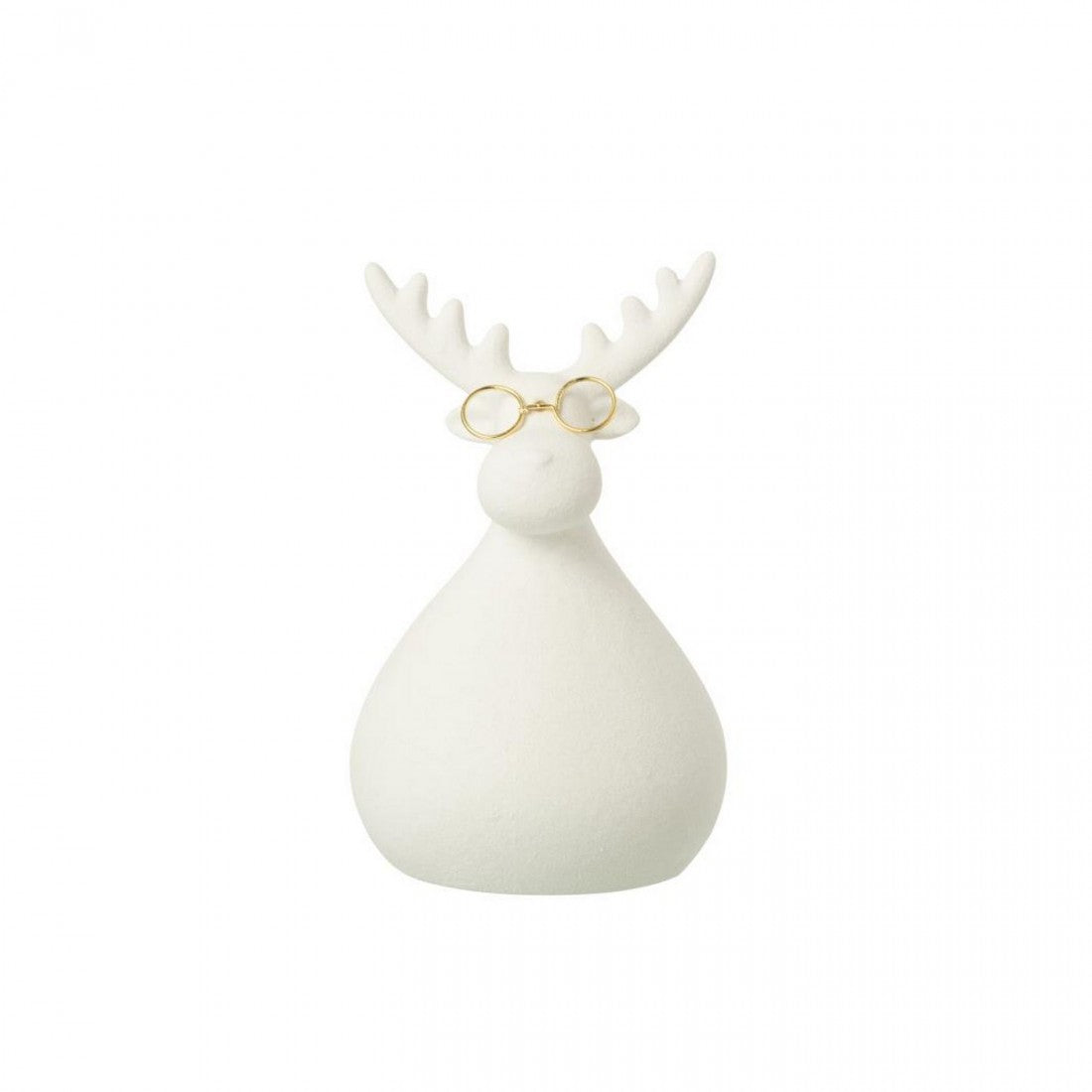 Biało-złote porcelanowe okulary renifera, zestaw 3 szt. J-Line