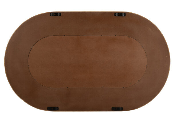 Lustro ścienne Curve owalne drewno naturalne 152x6x92cm J-Line
