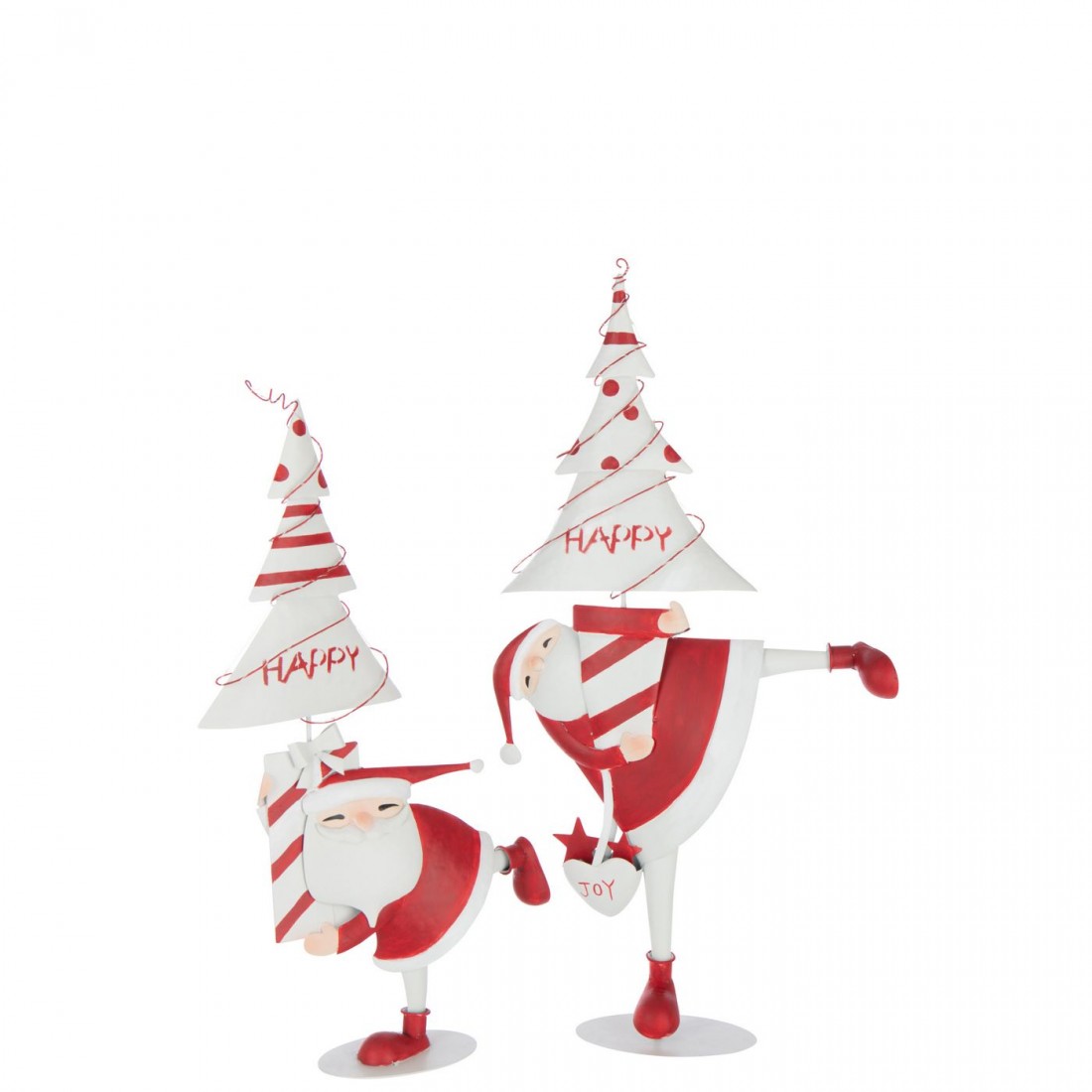 Świerk choinkowy LED żelazny czerwony/biały mały H66cm J-Line