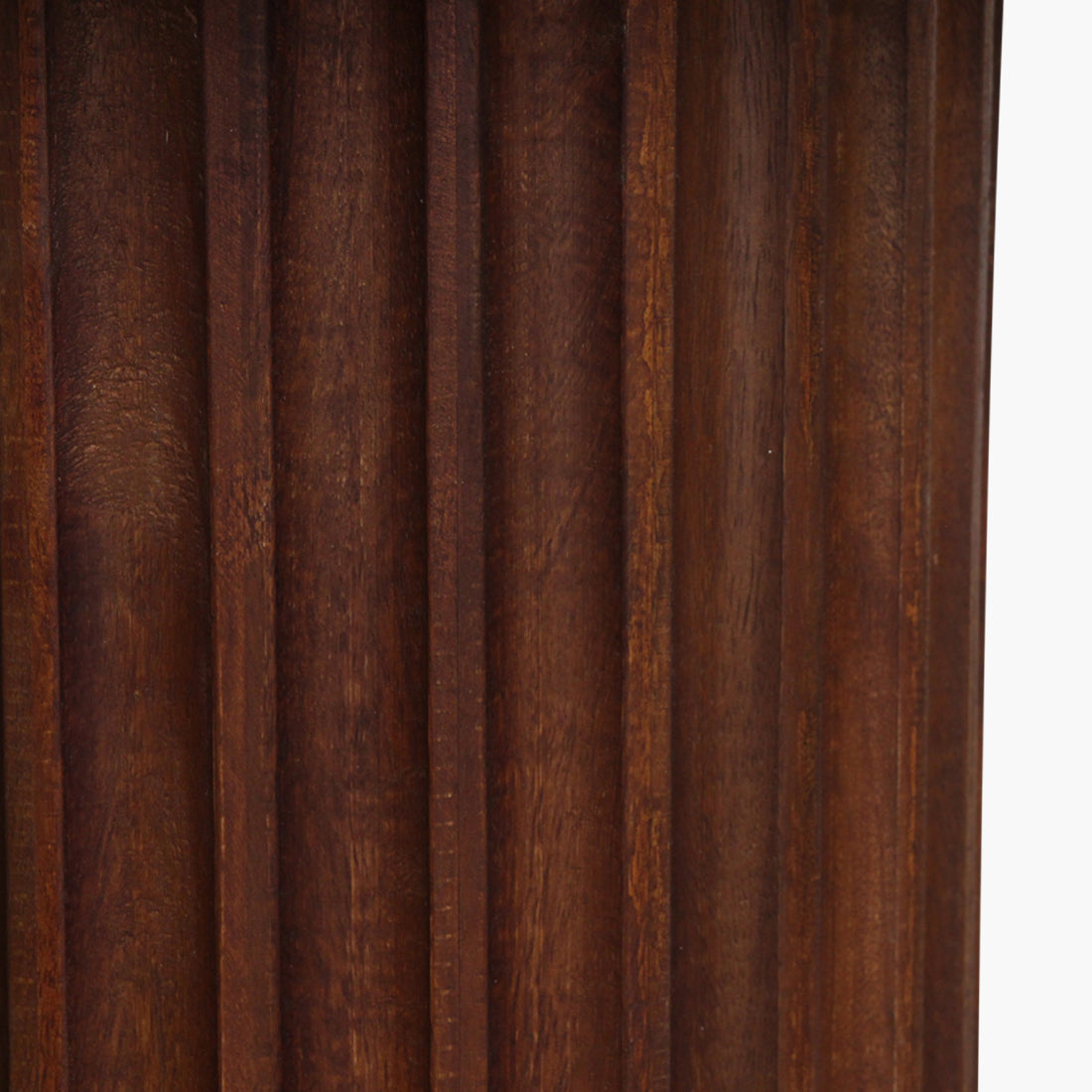 Stolik pomocniczy Bullnose Reversed Fluted Brązowy Ø55cm Raw Materials