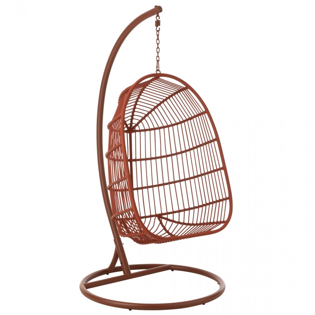 Krzesło wiszące Egga Metal/Lina Czerwone J-Line