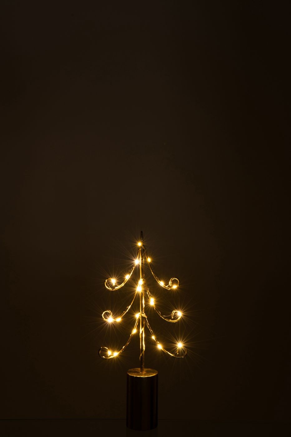 Lampa LED na wysokiej, cylindrycznej podstawie z żelaza w kolorze złotym, zestaw 3 szt. J-Line