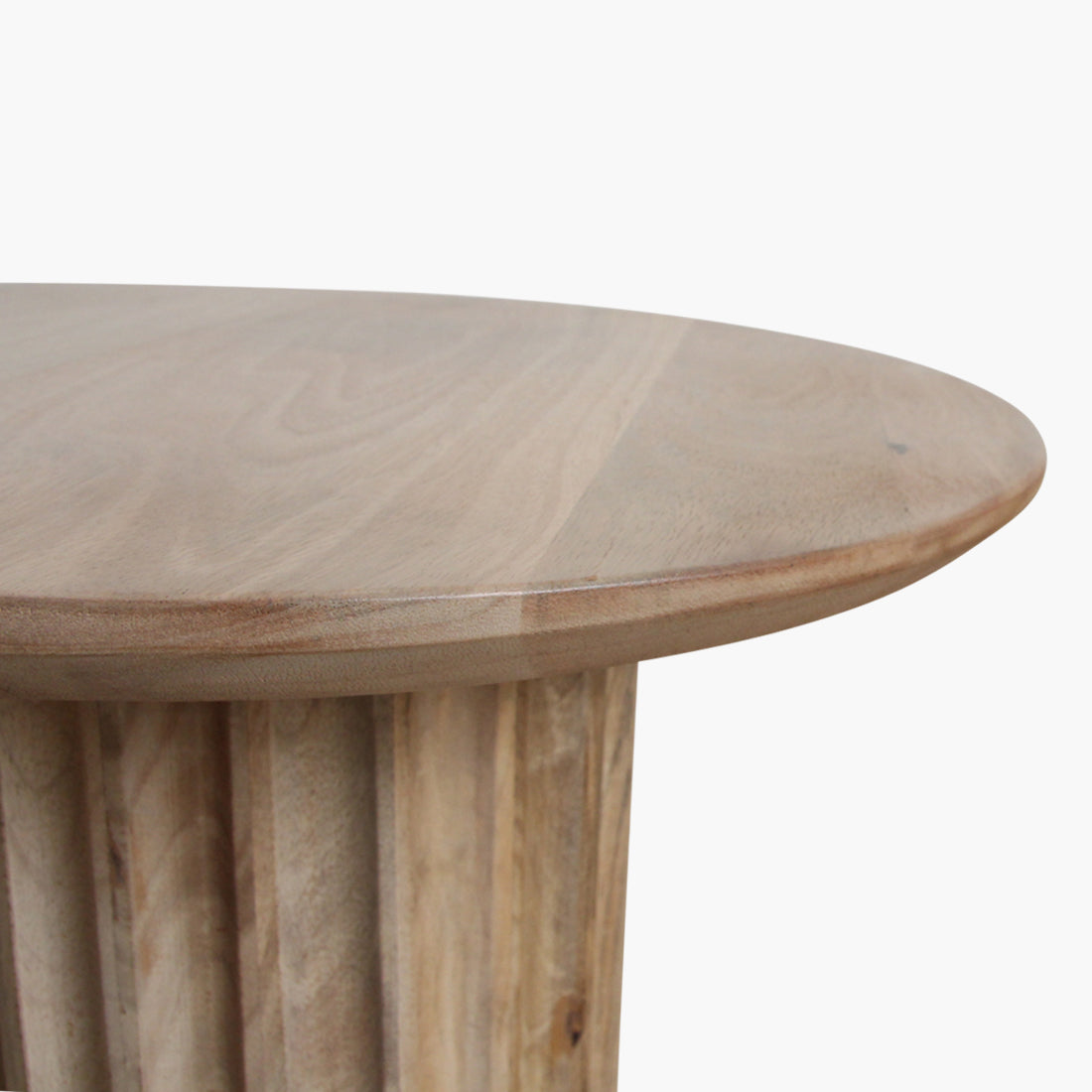 Stolik pomocniczy Bullnose Reversed Fluted Naturalny Ø50cm Raw Materials