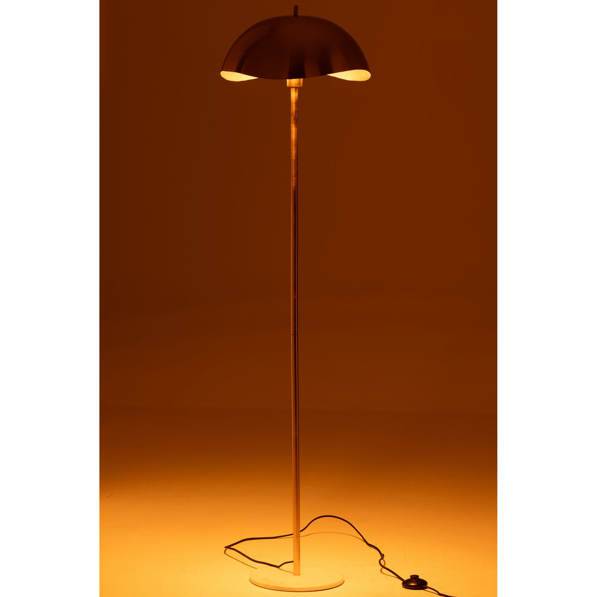 Lampa podłogowa Metal/Marmur Złota J-Line