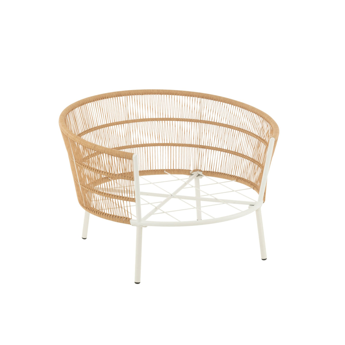 Krzesło Joa Metal/Rattan Białe J-Line