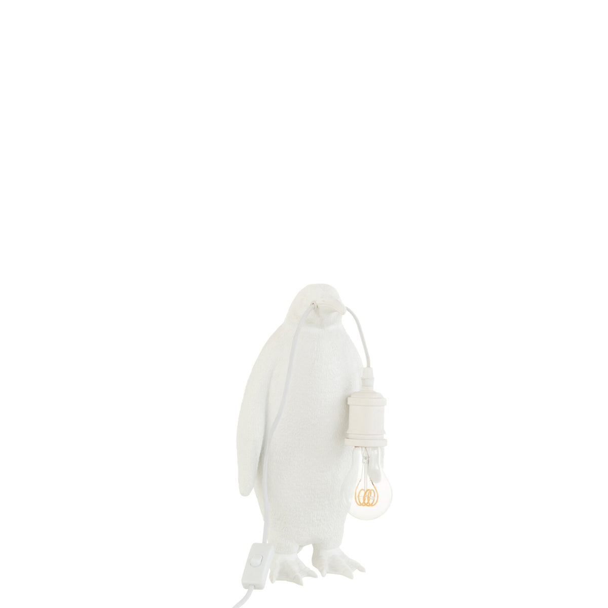 Lampa stołowa Pingwin Żywica Biała Mała J-Line