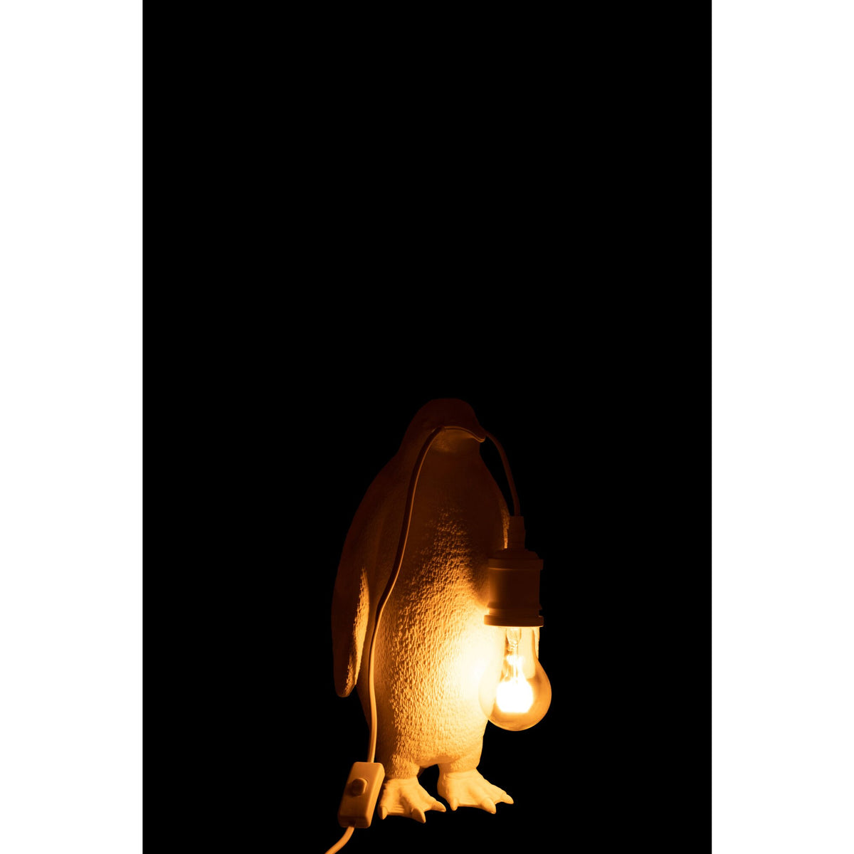 Lampa stołowa Pingwin Żywica Biała Mała J-Line