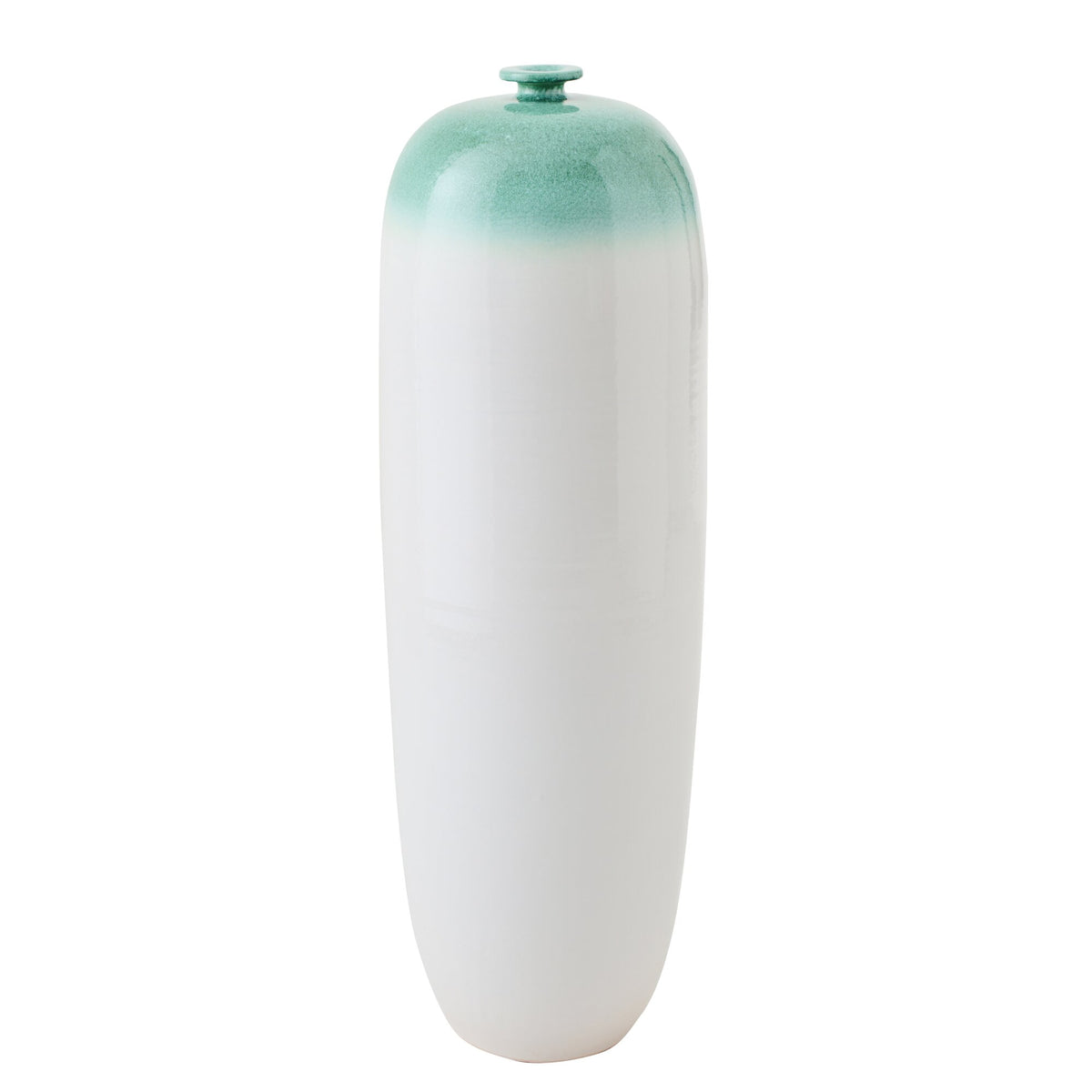 Wazon podłogowy ceramiczny miętowy/biały Large J-Line