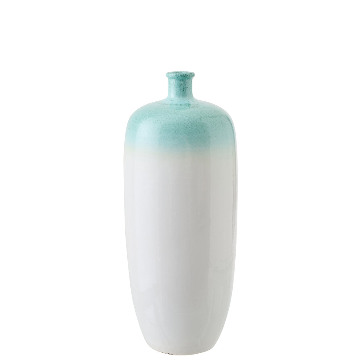 Wazon podłogowy ceramiczny miętowo-zielony/biały Small J-Line