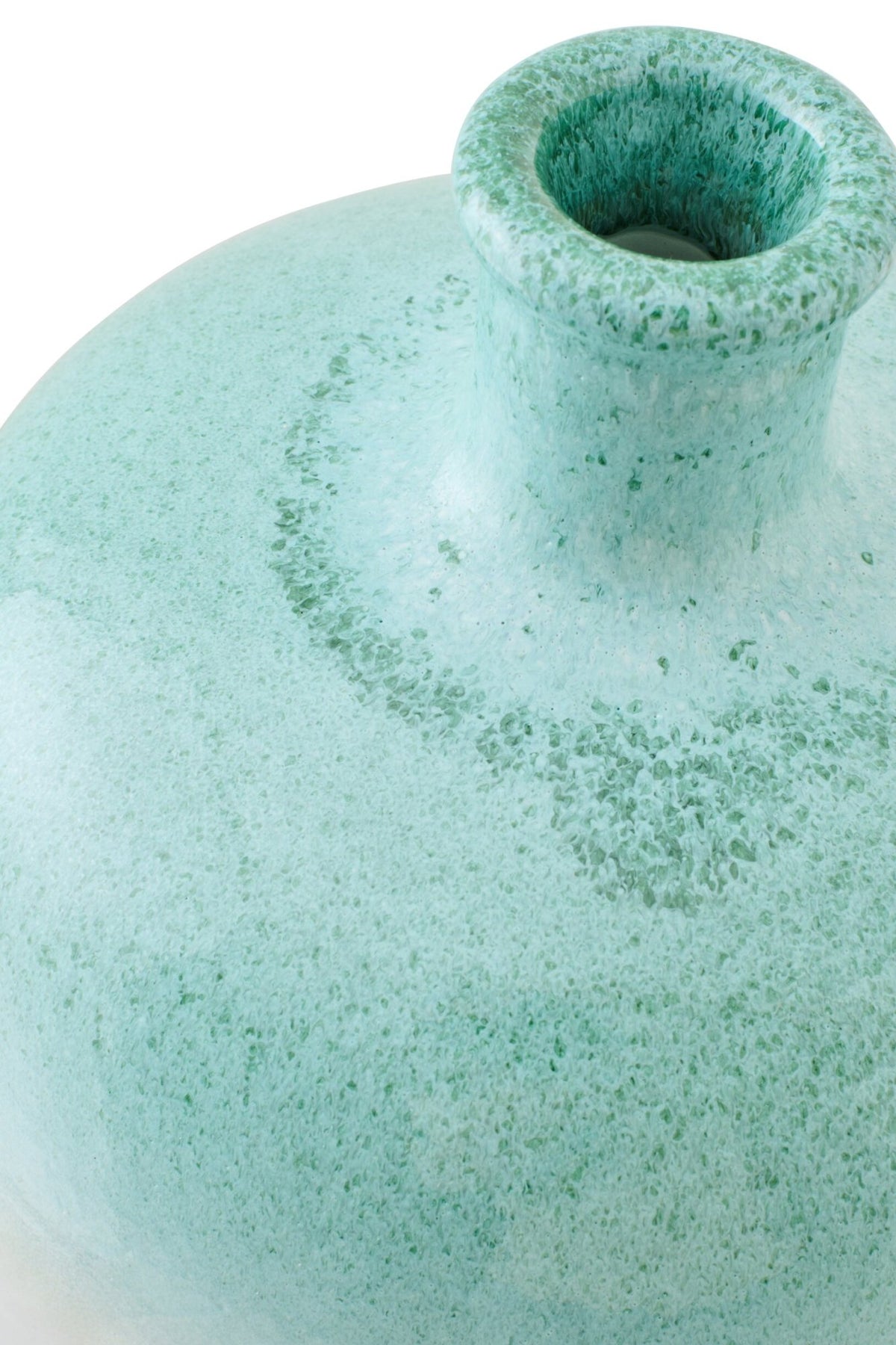 Wazon podłogowy ceramiczny miętowo-zielony/biały Small J-Line