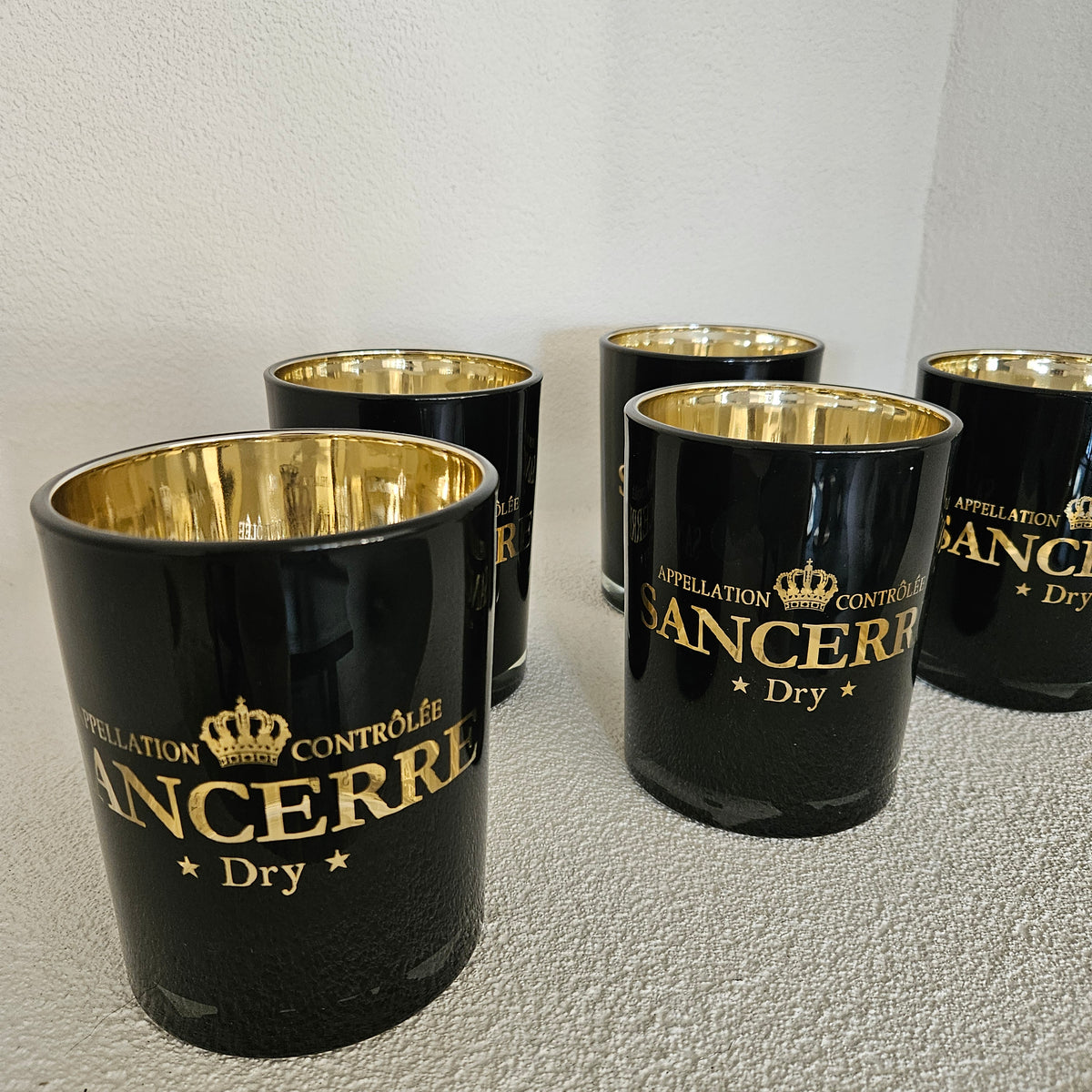 Windlicht Wijn Sancerre Zwart Medium 12cm - Windlicht - Mars & More - livinglovely.nl