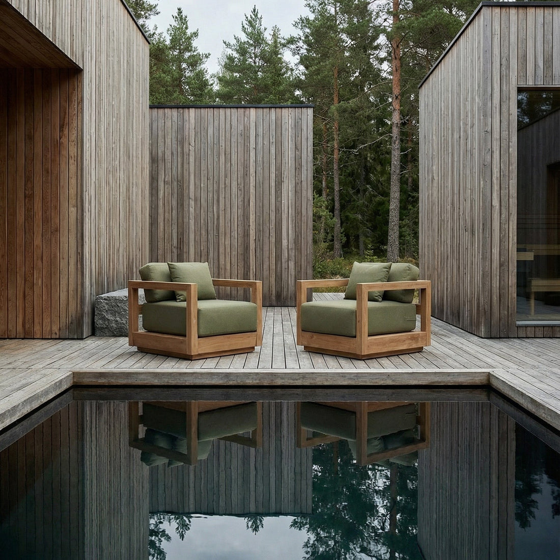 Jednoosobowa sofa Umalas - Outdoor - Zielony Alga Bazar Bizar