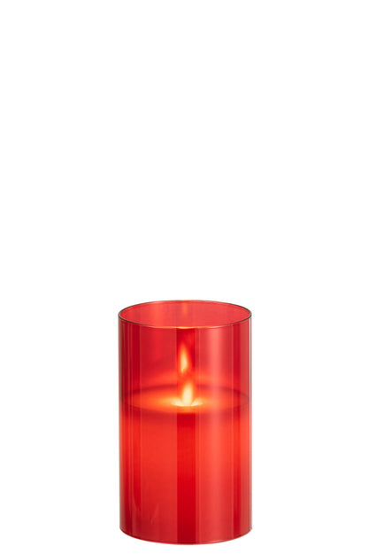 Lampa LED Czerwone Mrugające Szkło Mała