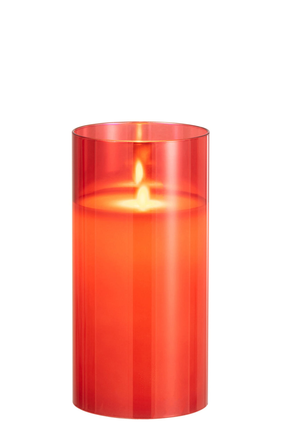Lampa LED Świecące Szkło Czerwone Średnia