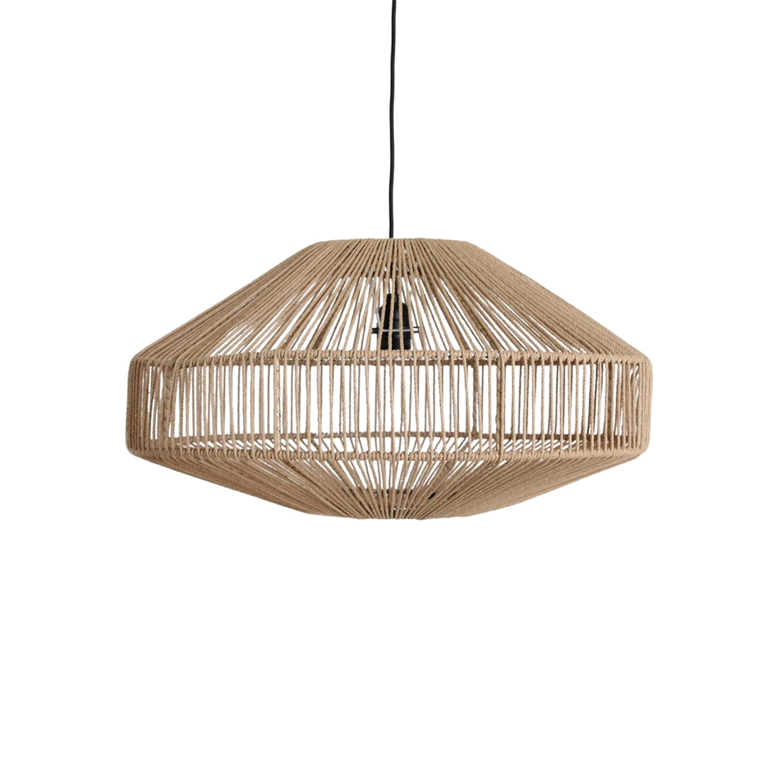 Lampa wisząca Linea Gem Naturalna Ø60x33cm Surowe materiały