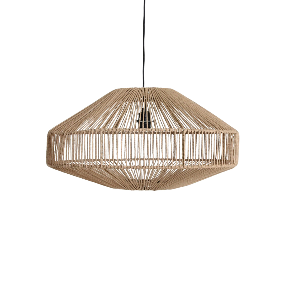 Lampa wisząca Linea Gem Naturalna Ø60x33cm Surowe materiały