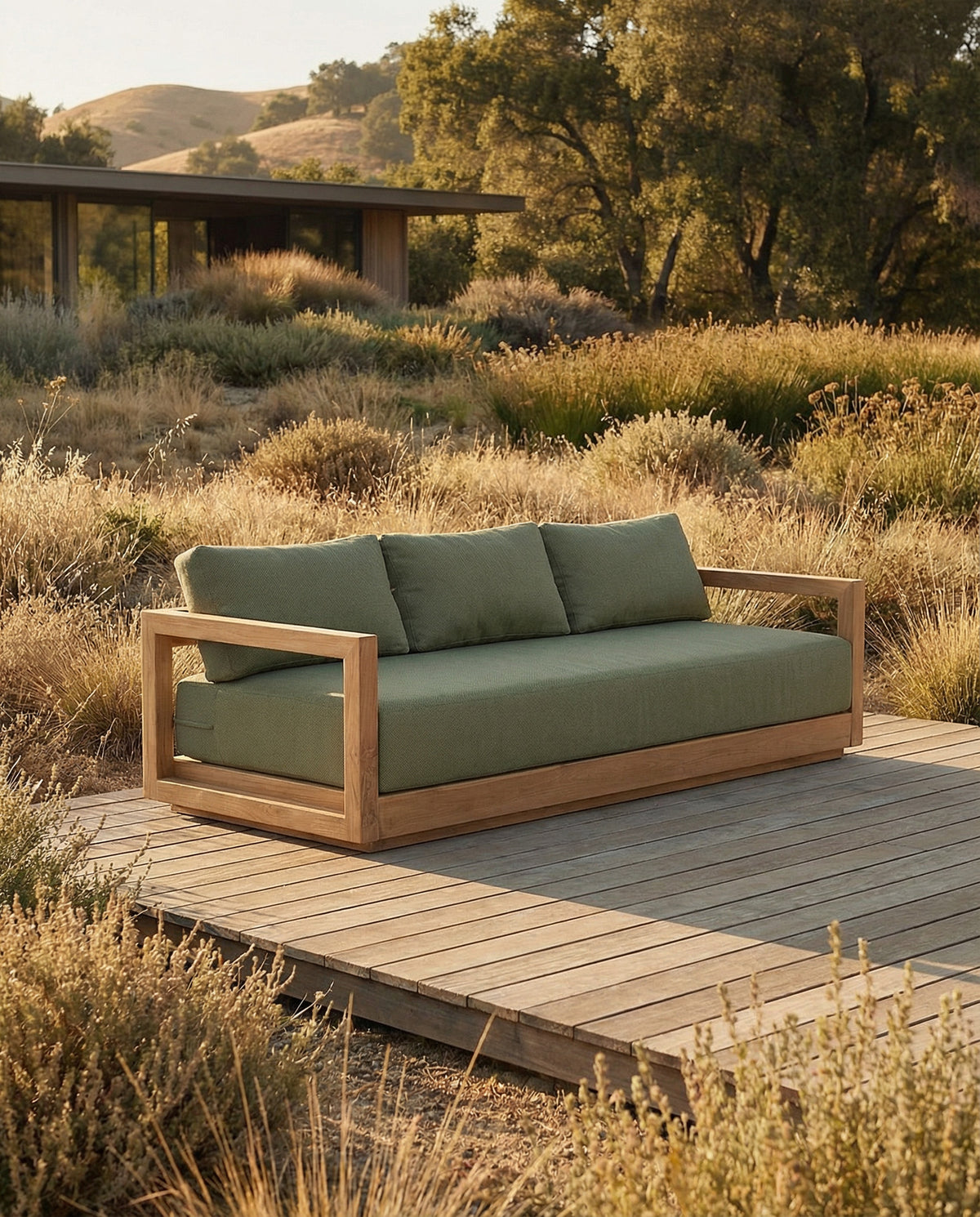 Sofa narożna Umalas Driezits Outdoor Zielony Mech Bazar Bizar