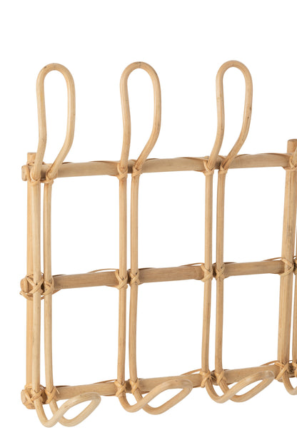 Wieszak Ellen 6 Haczyki Rattan Naturalny J-Line