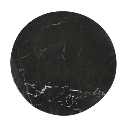 Stolik pomocniczy Lampung Czarny Marmur Ø40x50 cm Surowce
