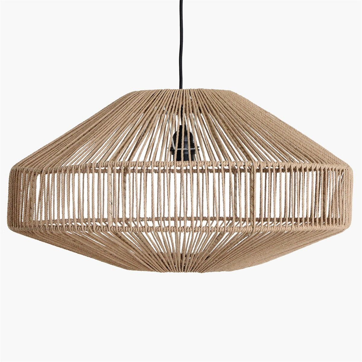 Lampa wisząca Linea Gem Naturalna Ø60x33cm Surowe materiały