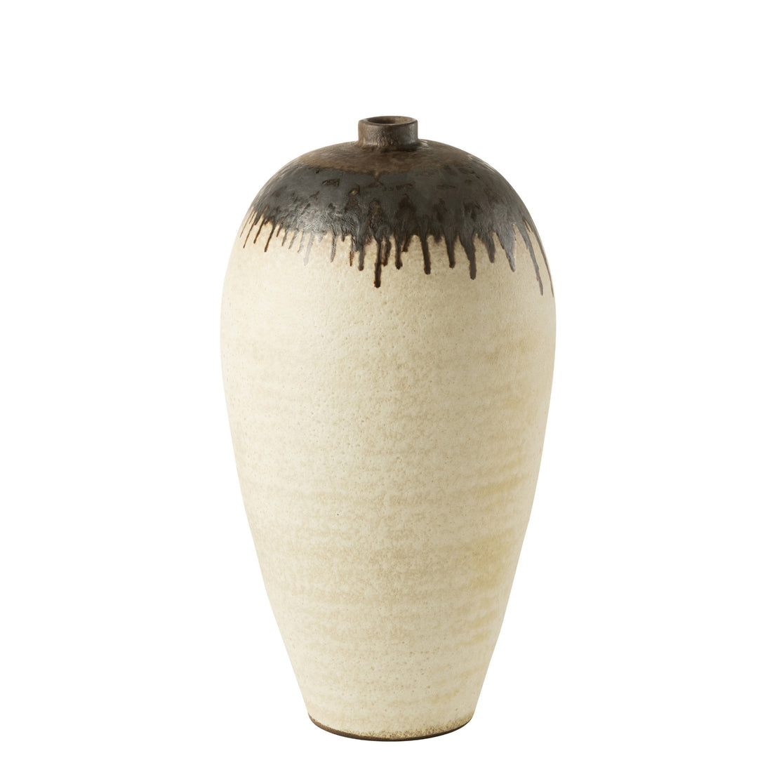 Wazon Lombok Keramika Beżowy/Brązowy Large Ø38xH72cm J-Line