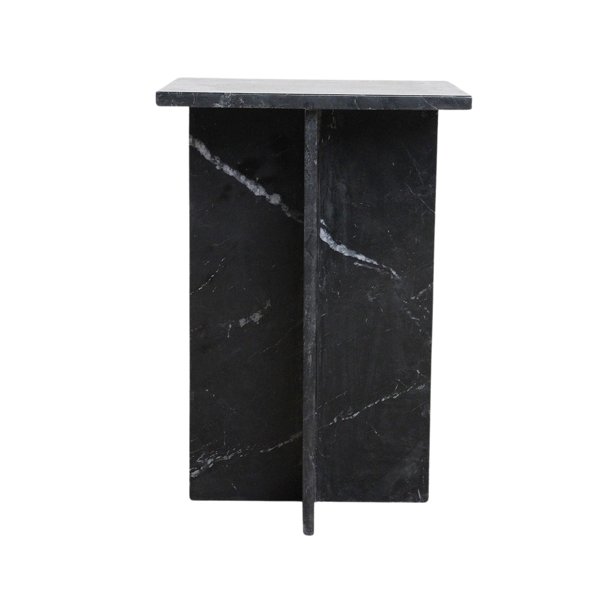 Stolik pomocniczy Shanghai Czarny Marmur Raw Materials