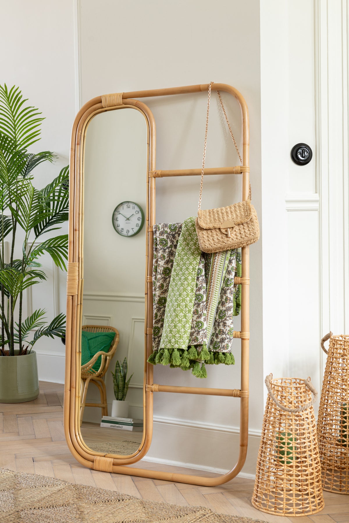 Lustro drabinka rattan naturalny J-Line