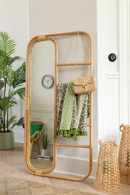 Lustro drabinka rattan naturalny J-Line