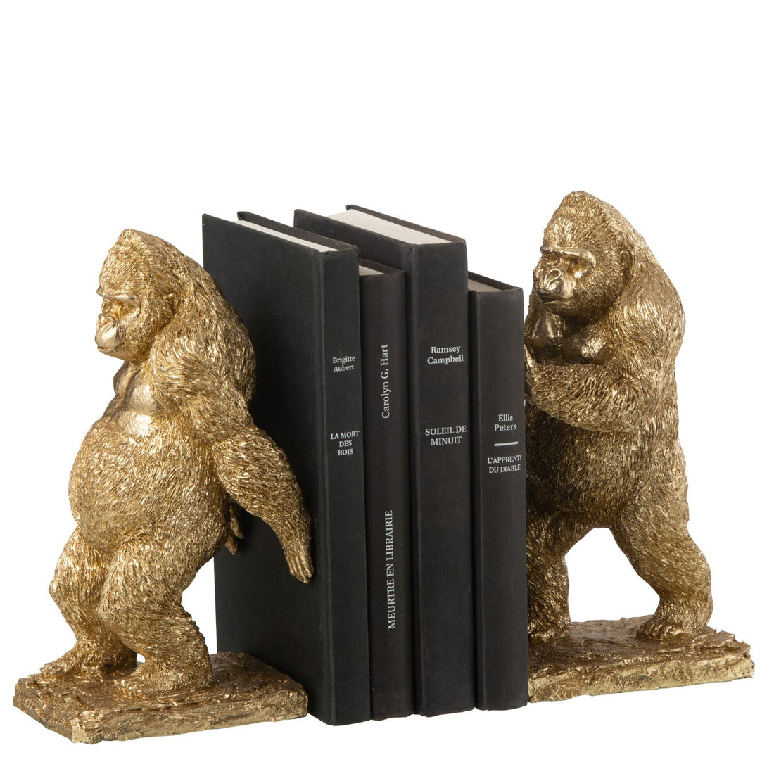 Podpórki do książek Gorilla Resin Gold, zestaw 2 szt. J-Line