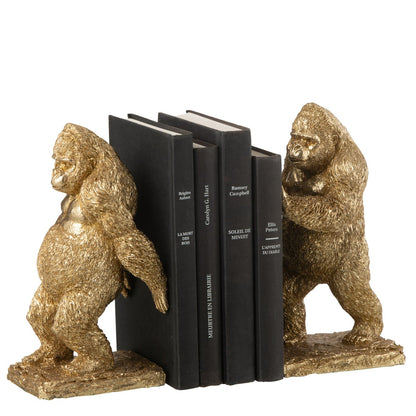 Podpórki do książek Gorilla Resin Gold, zestaw 2 szt. J-Line