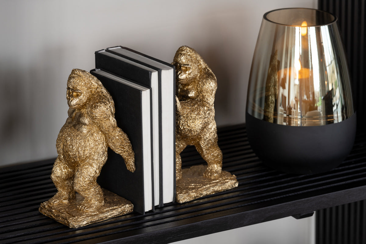 Podpórki do książek Gorilla Resin Gold, zestaw 2 szt. J-Line