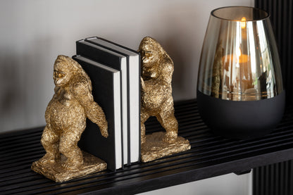 Podpórki do książek Gorilla Resin Gold, zestaw 2 szt. J-Line