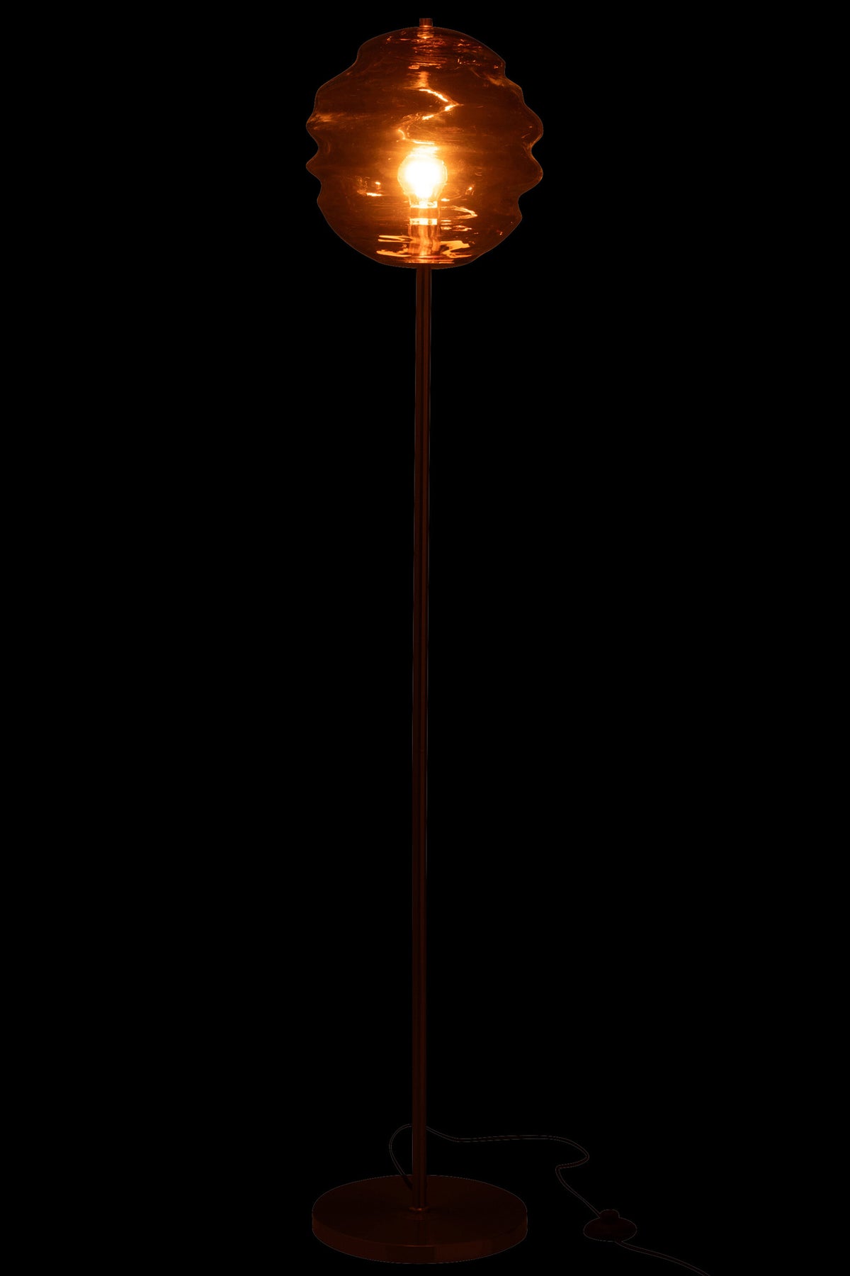 Lampa podłogowa Szklana Brązowa H156cm J-Line