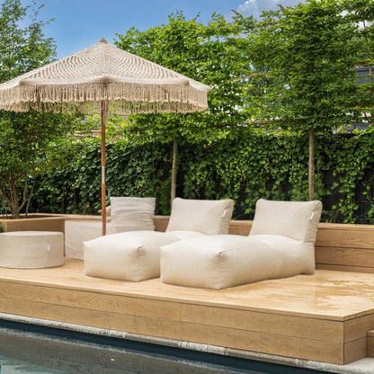 Beżowy wyjątkowo długi fotel boho – Laui Lounge™