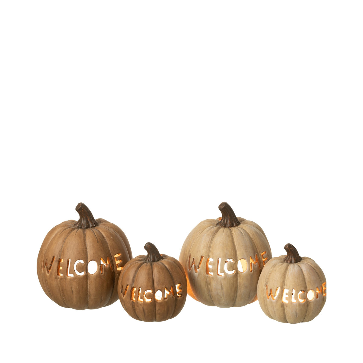 Dyńka – świecznik halloweenowy XL, zestaw 2 szt. J-Line