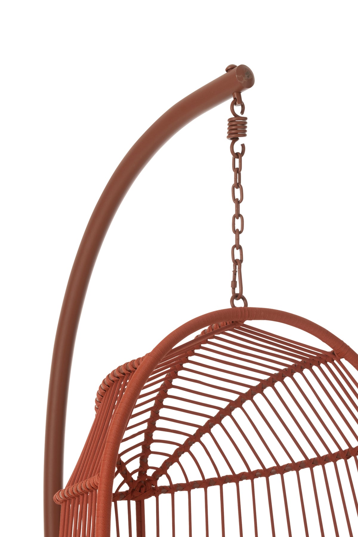 Krzesło wiszące Egga Metal/Lina Czerwone J-Line