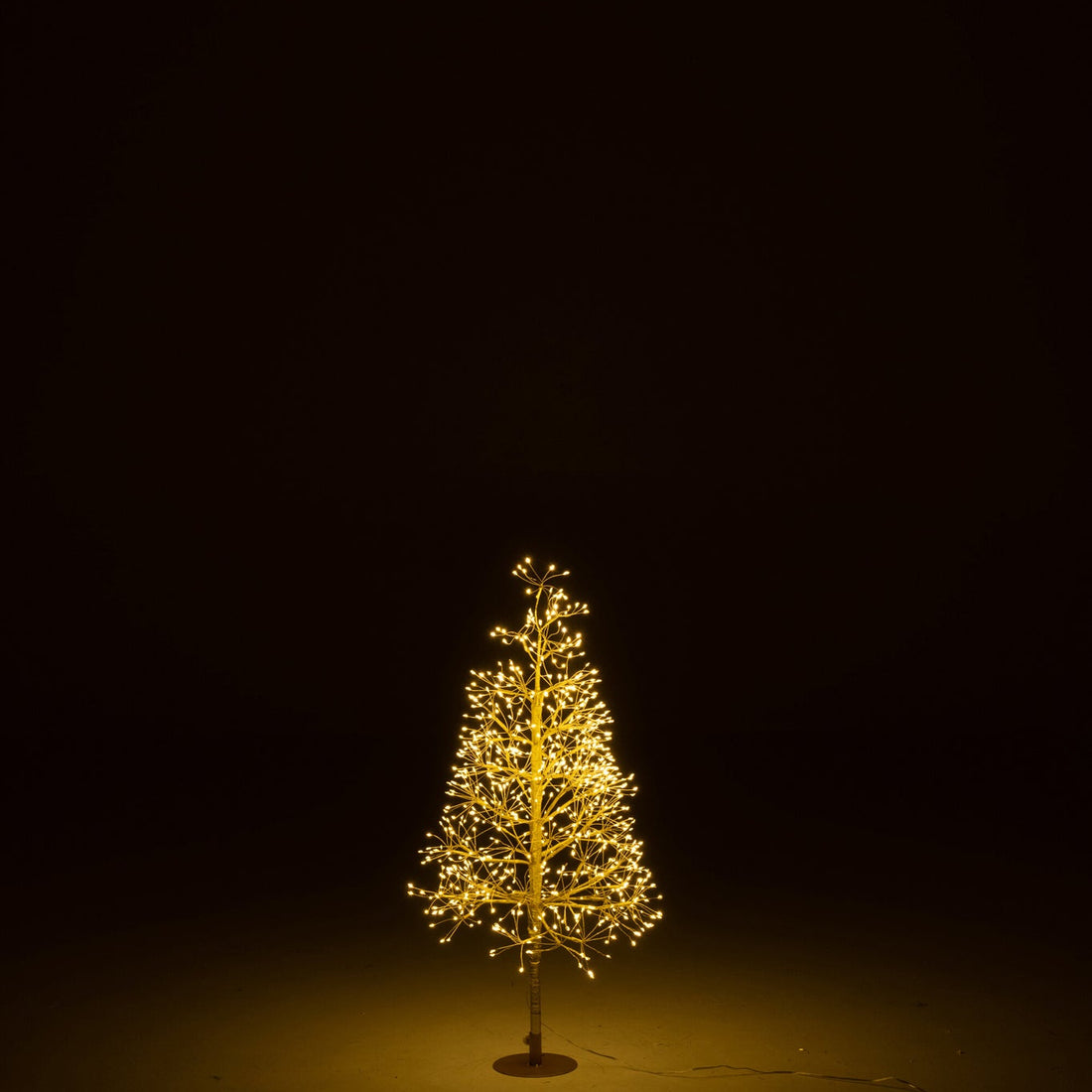 Choinka LED, ciepłe białe światła, metal, kolor złoty, mała, H 80 cm, J-Line