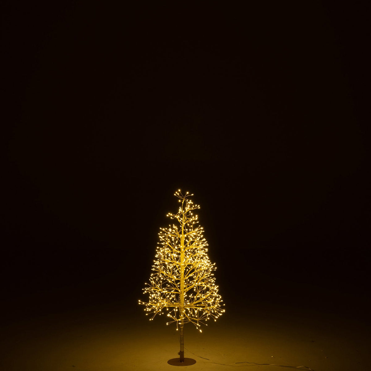 Choinka LED, ciepłe białe światła, metal, kolor złoty, mała, H 80 cm, J-Line