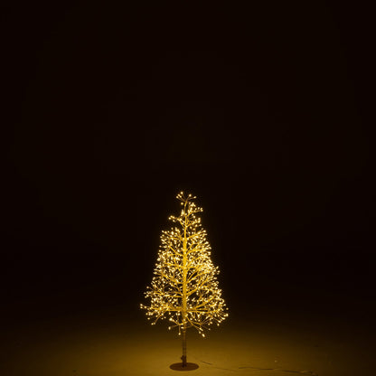 Choinka LED, ciepłe białe światła, metal, kolor złoty, mała, H 80 cm, J-Line