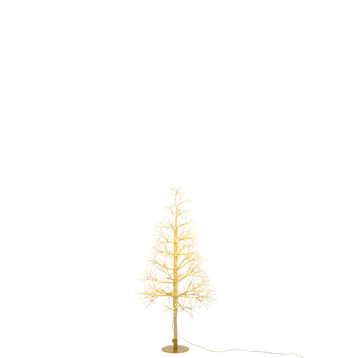 Choinka LED, ciepłe białe światła, metal, kolor złoty, mała, H 80 cm, J-Line