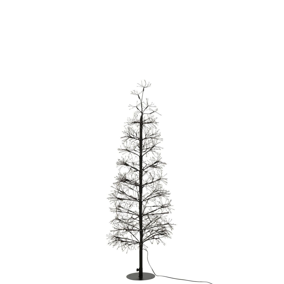 Choinka LED Ciepłe Białe Światła Żelazo Czarne Średnia H120cm J-Line