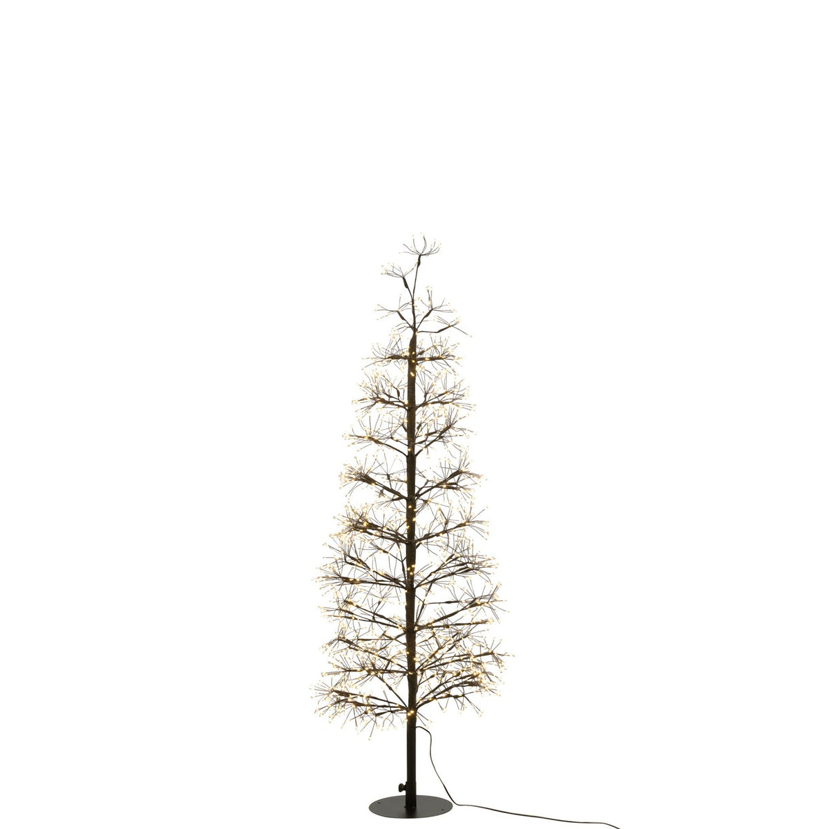Choinka LED Ciepłe Białe Światła Żelazo Czarne Średnia H120cm J-Line